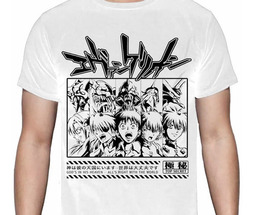 Evangelion - Evangelion Pilotos Todos Manga - Polera