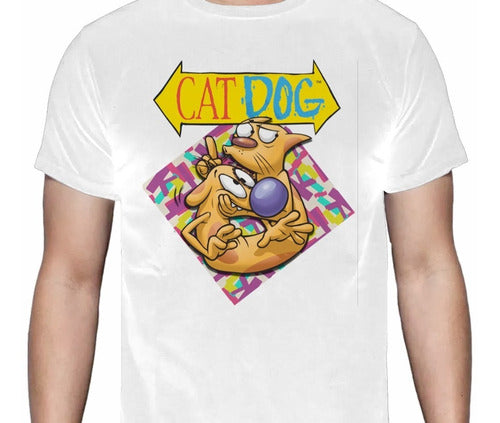 Cat Dog - Blanca - Polera