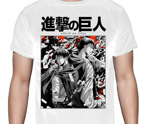 Shingeki No Kyojin - Levi Y Eren - Polera