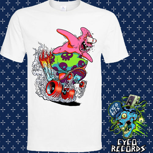 Hot Rods Patricio - Blanca Clasicas - Polera