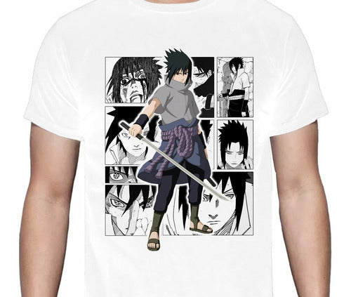 Naruto - Sasuke Uchiha Collage - Polera