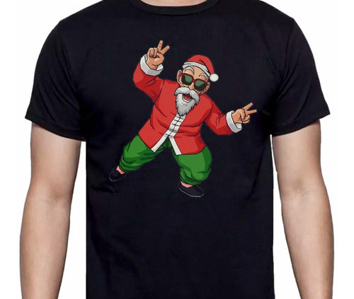 Dragon Ball - Maestro Roshi Navidad Santa Claus - Polera