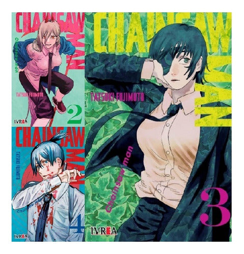 Pack Chainsaw Man Tomos 2, 3 Y 4 Ivrea Arg. + Regalo