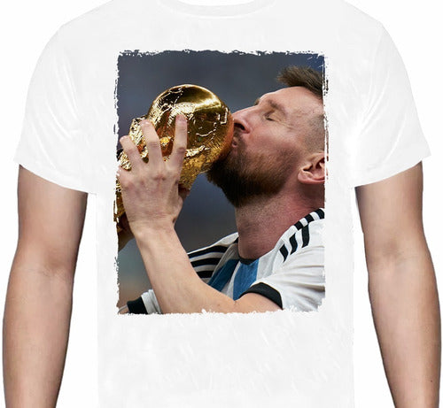 Messi El Campeon De Todo - Blanca - Polera