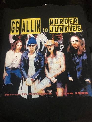 Gg Allin & The Murder Junkies Terror In America Live 1993 - - Polera