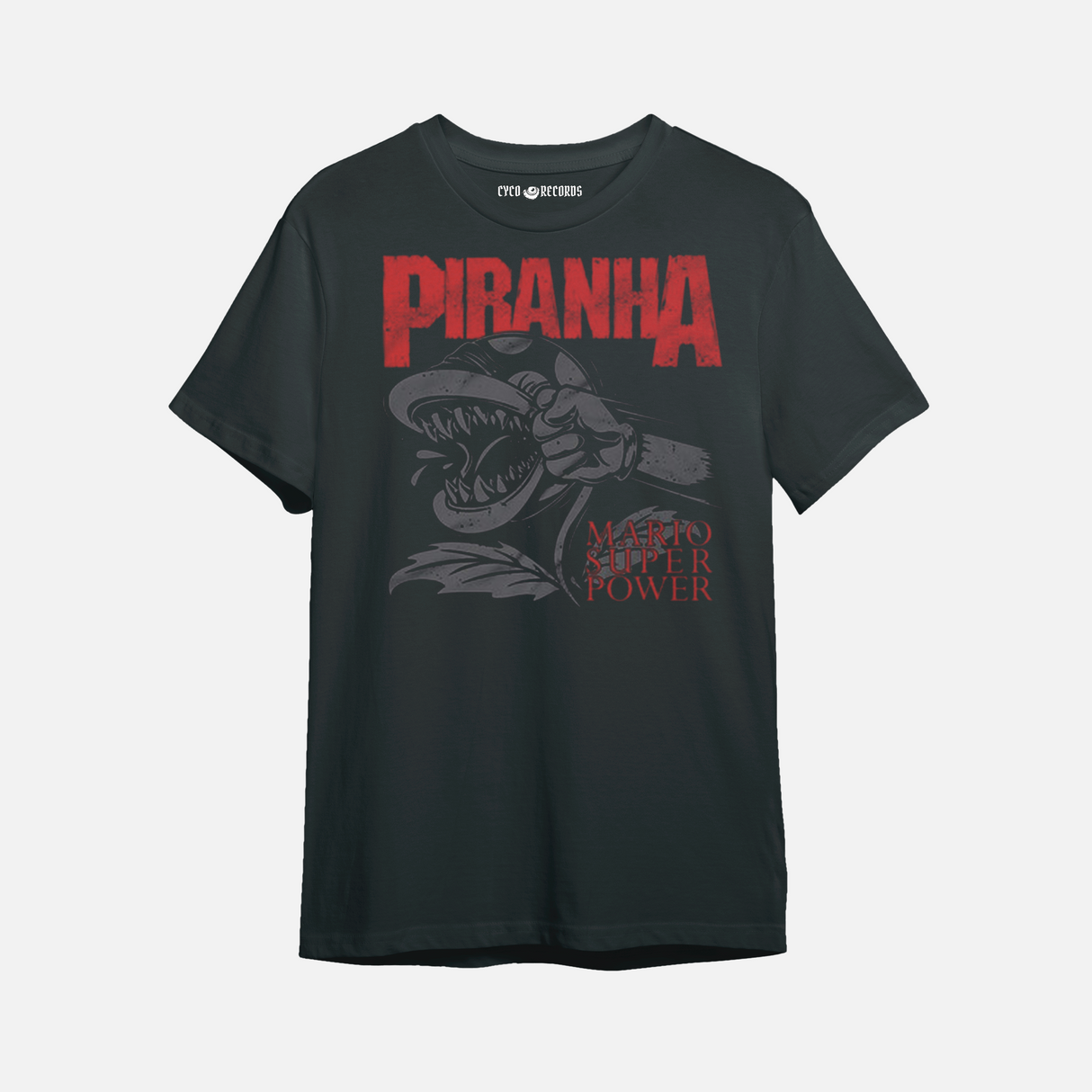 Mario Bros - Piranha Plant Gris - Polera