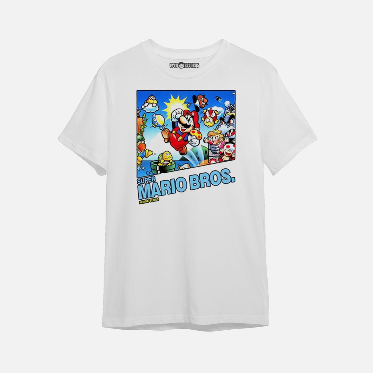 Super Mario Bros - Action Series Blanca - Polera