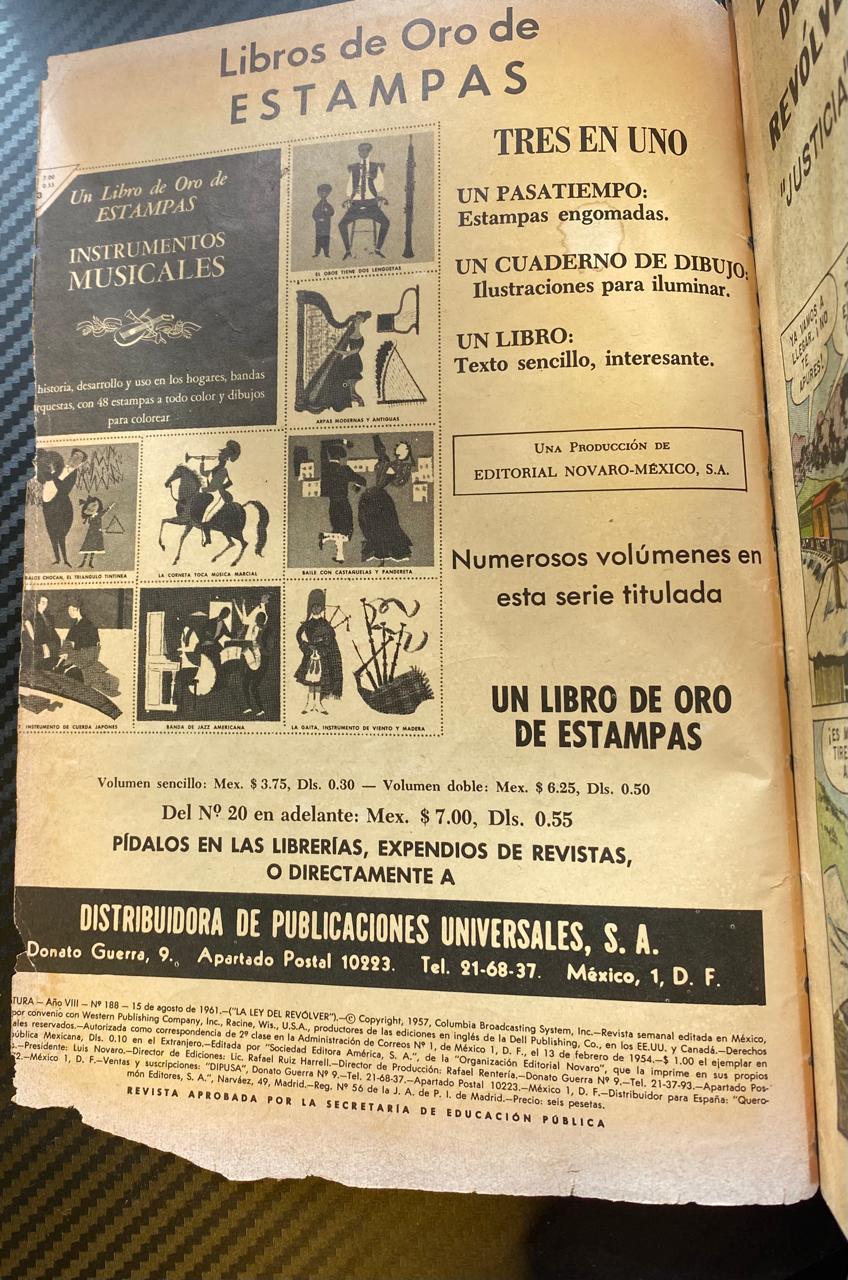 Aventura, "La Ley del Revólver" N°188 - Revista