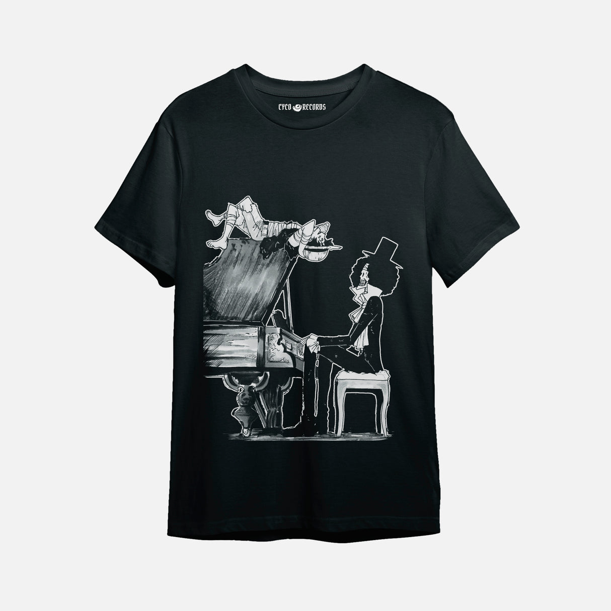 Mekanel - Brook y Luffy - Polera Negra