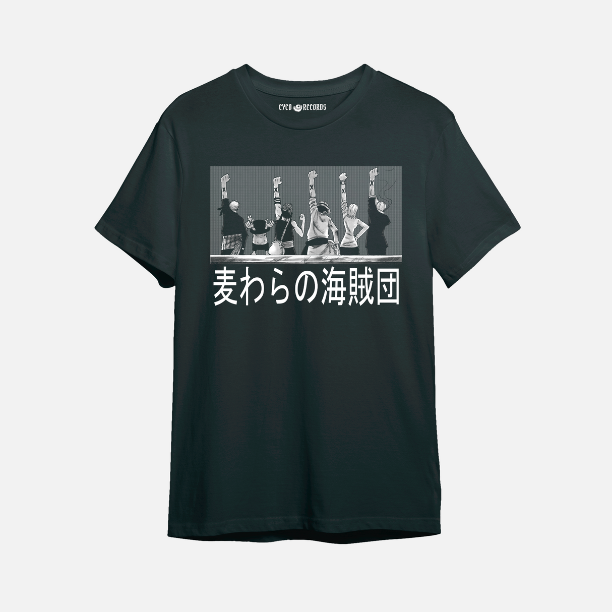 Mekanel One Piece Mugiwaras Polera Negra