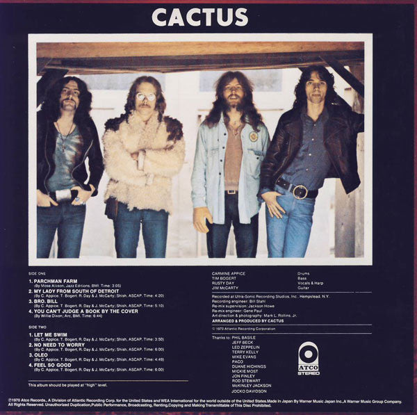Cactus – Cactus - Cd Japonés (Con Obi)