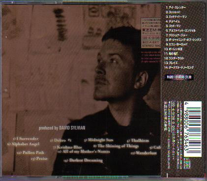 David Sylvian – Dead Bees On A Cake - CD Japonés (Con Obi)