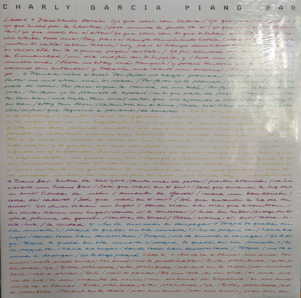 Charly Garcia – Piano Bar - Vinilo Simple - Nuevo