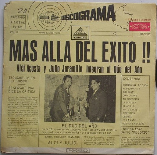 Alci Acosta - Julio Jaramillo Con La Sonora Del Palmar Más Allá Del Éxito - Vinilo