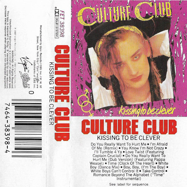 Culture Club Kissing To Be Clever - Cassette