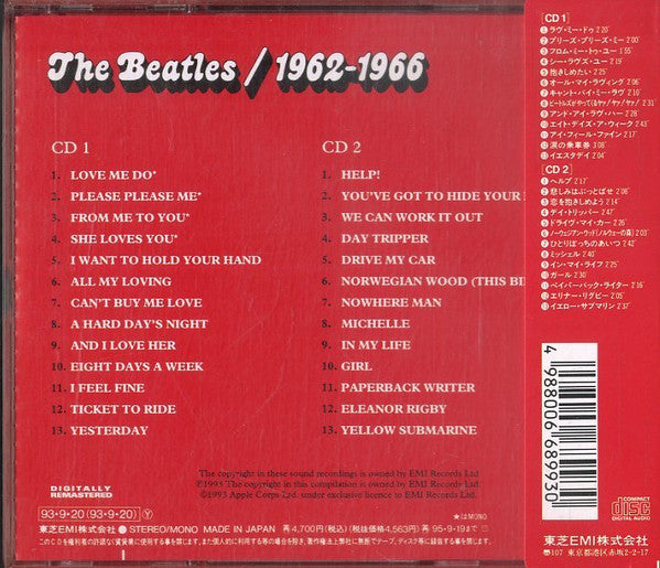 The Beatles – 1962-1966 - CD Japonés (Con Obi)