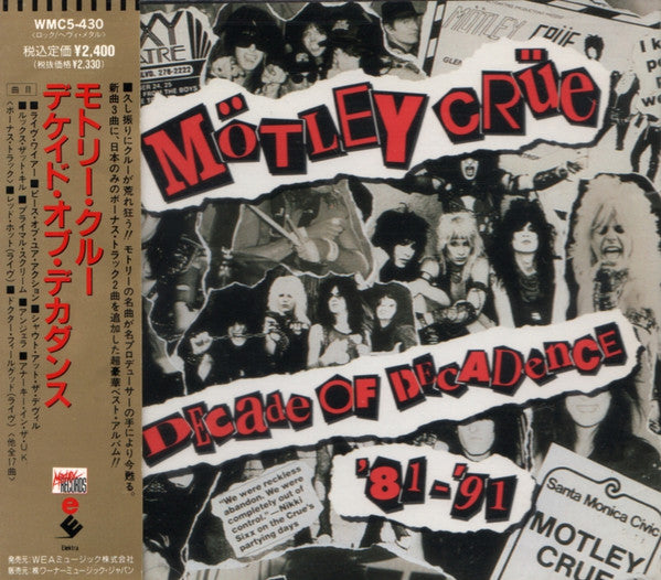 Mötley Crüe – Decade Of Decadence '81-'91 CD Japones
