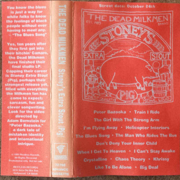 The Dead Milkmen Stoney's Extra Stout Pig - Cassette