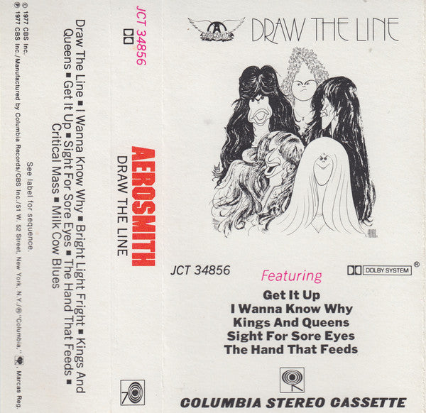 Aerosmith Draw The Line - Cassette