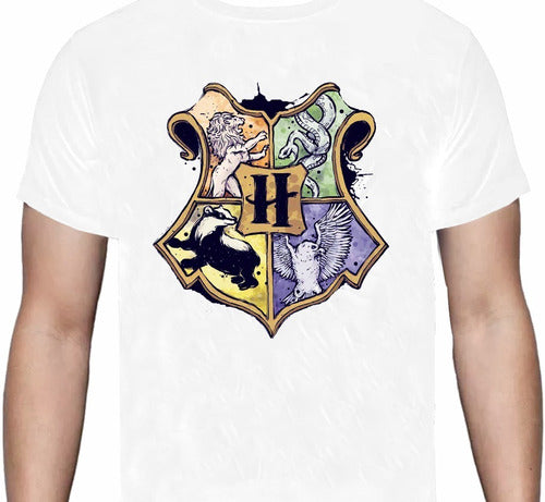 Harry Potter - Escudo Hogwarts - Polera