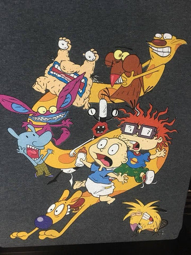 Nickelodeon Clasicos - Gris Oscuro - Polera