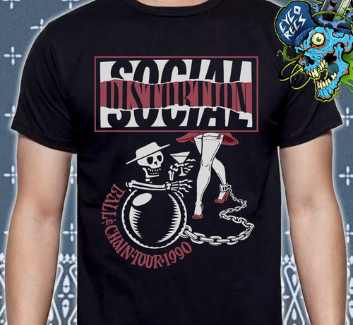 Social Distortion Ball And Chain Tour - Punk Rockab - Polera