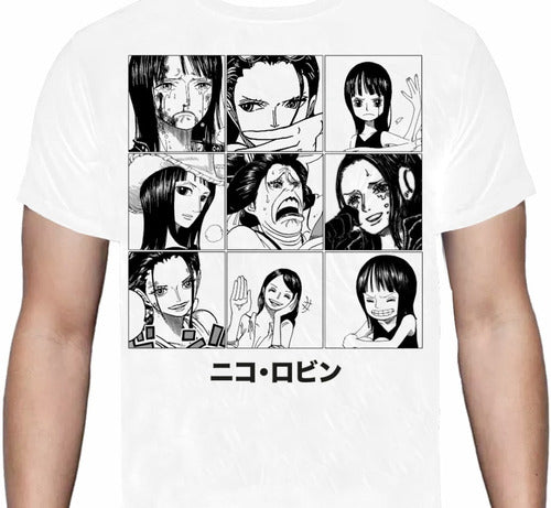 Nico Robin Caras One Piece - Polera - Polera