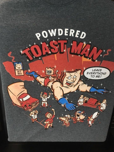 Powdered Toast Man - Gris Oscuro - Polera