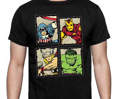 The Avengers Los Vengadores - Collage - Polera