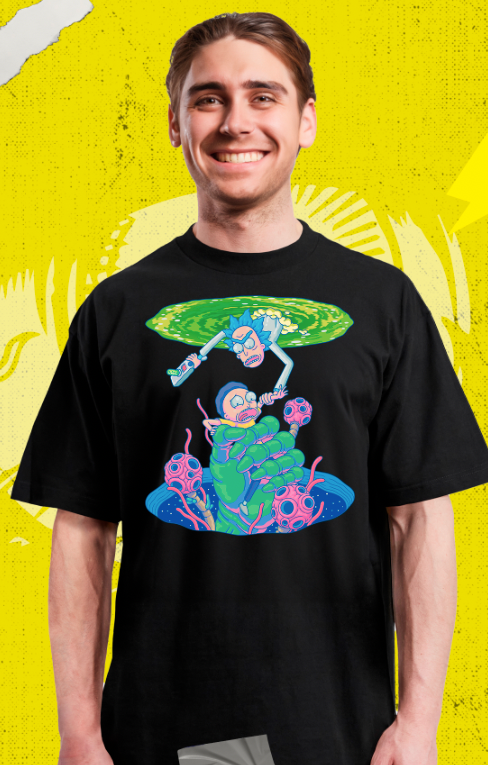Rick And Morty - Portal Hand - Polera