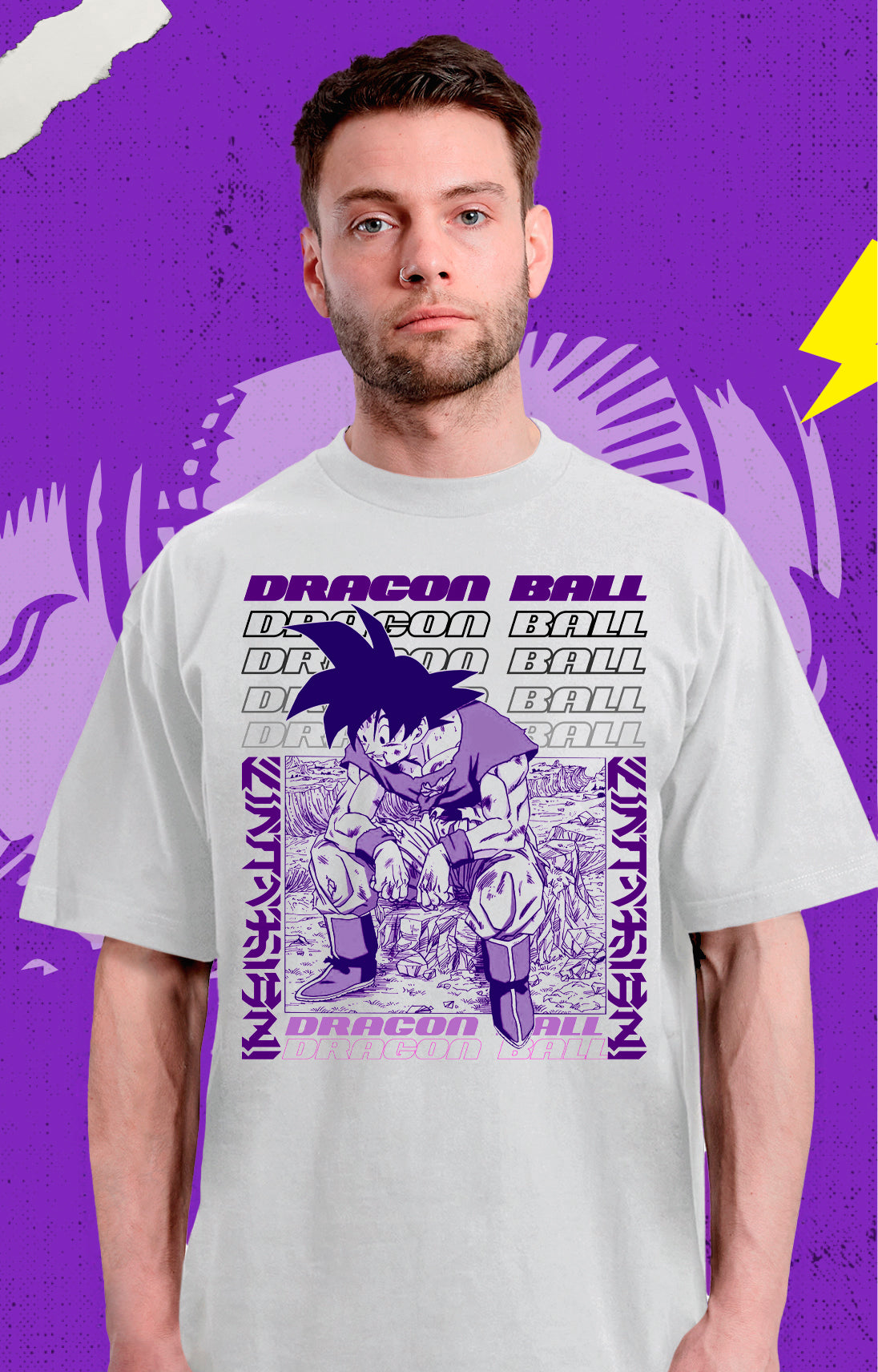 Dragon Ball - Son Goku Violeta - Polera