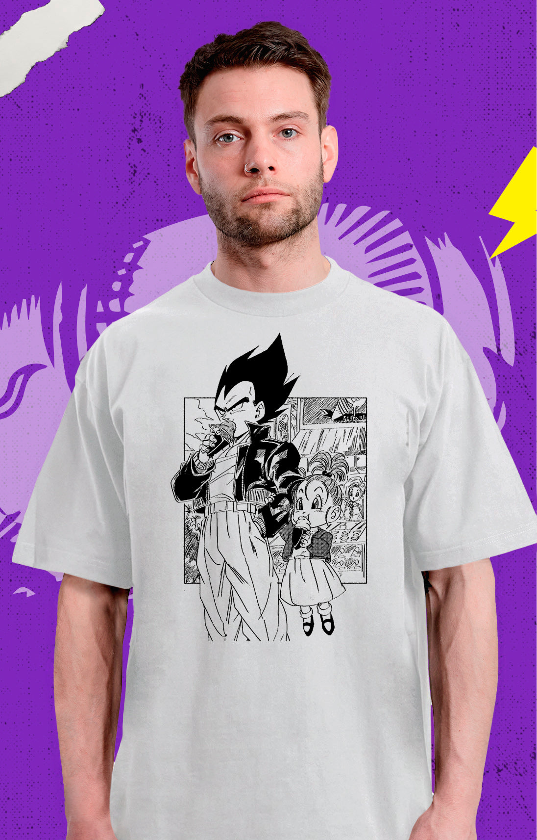 Dragon Ball - Vegeta Y Bra - Polera