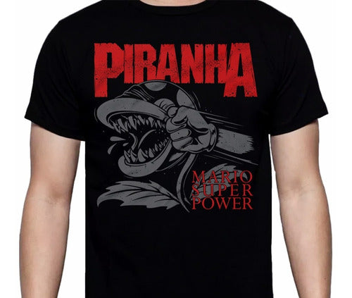 Mario Bros - Piranha Plant Gris - Polera