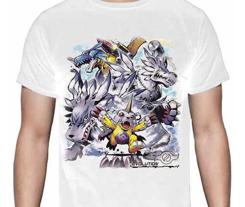 Gabumon Evolucion - Digimon - Polera