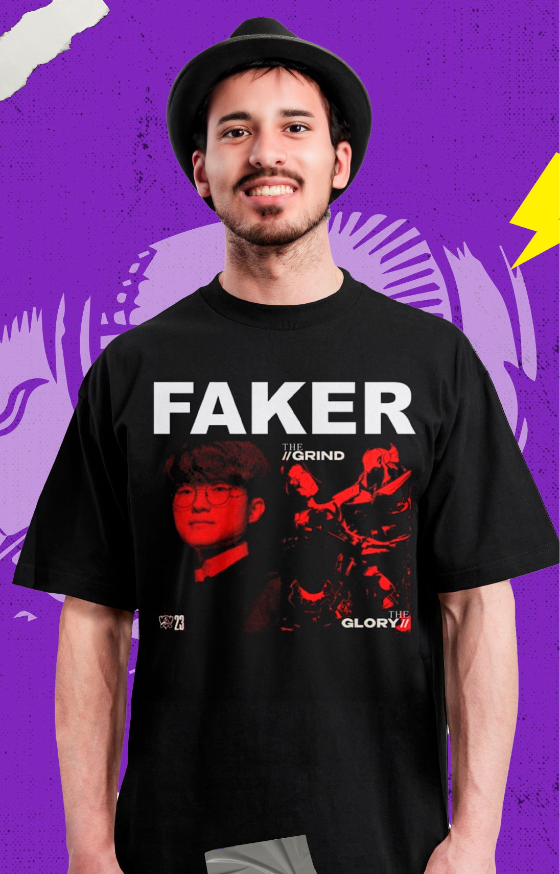 Faker - League of Legend Collage The Grind - Polera