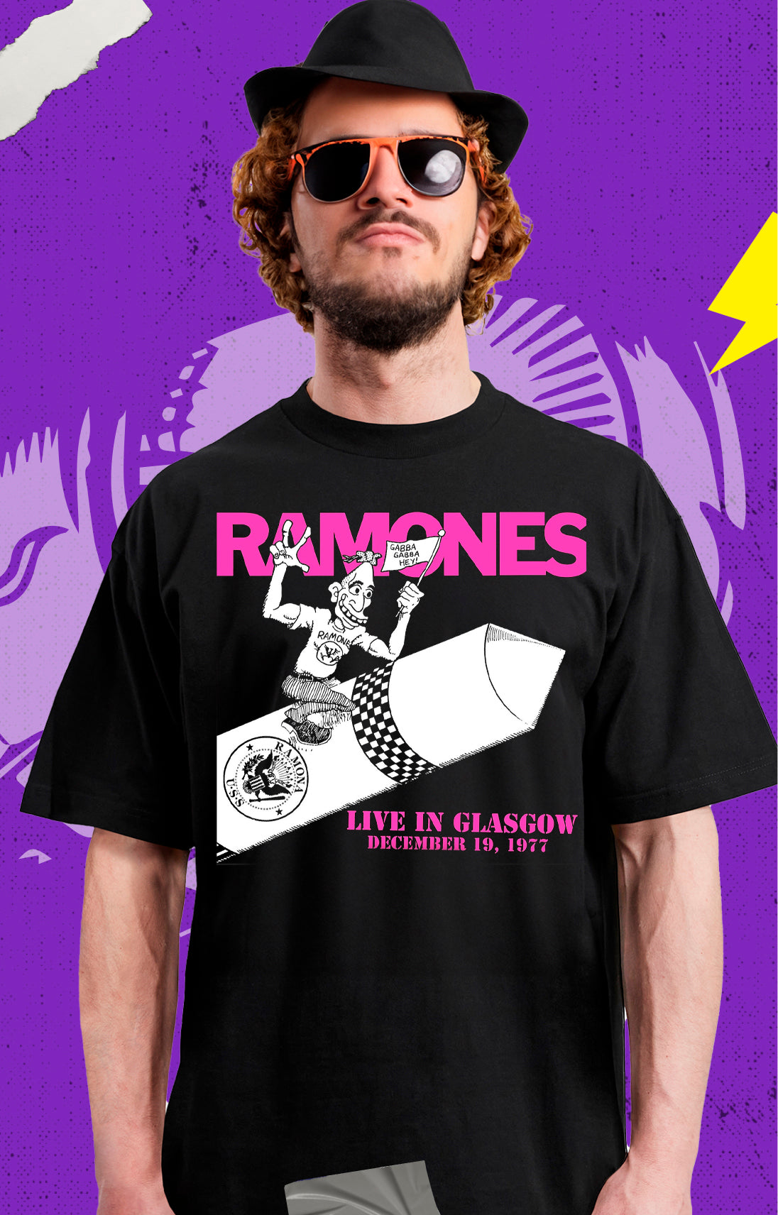 Ramones - Live In Glasgow - Polera