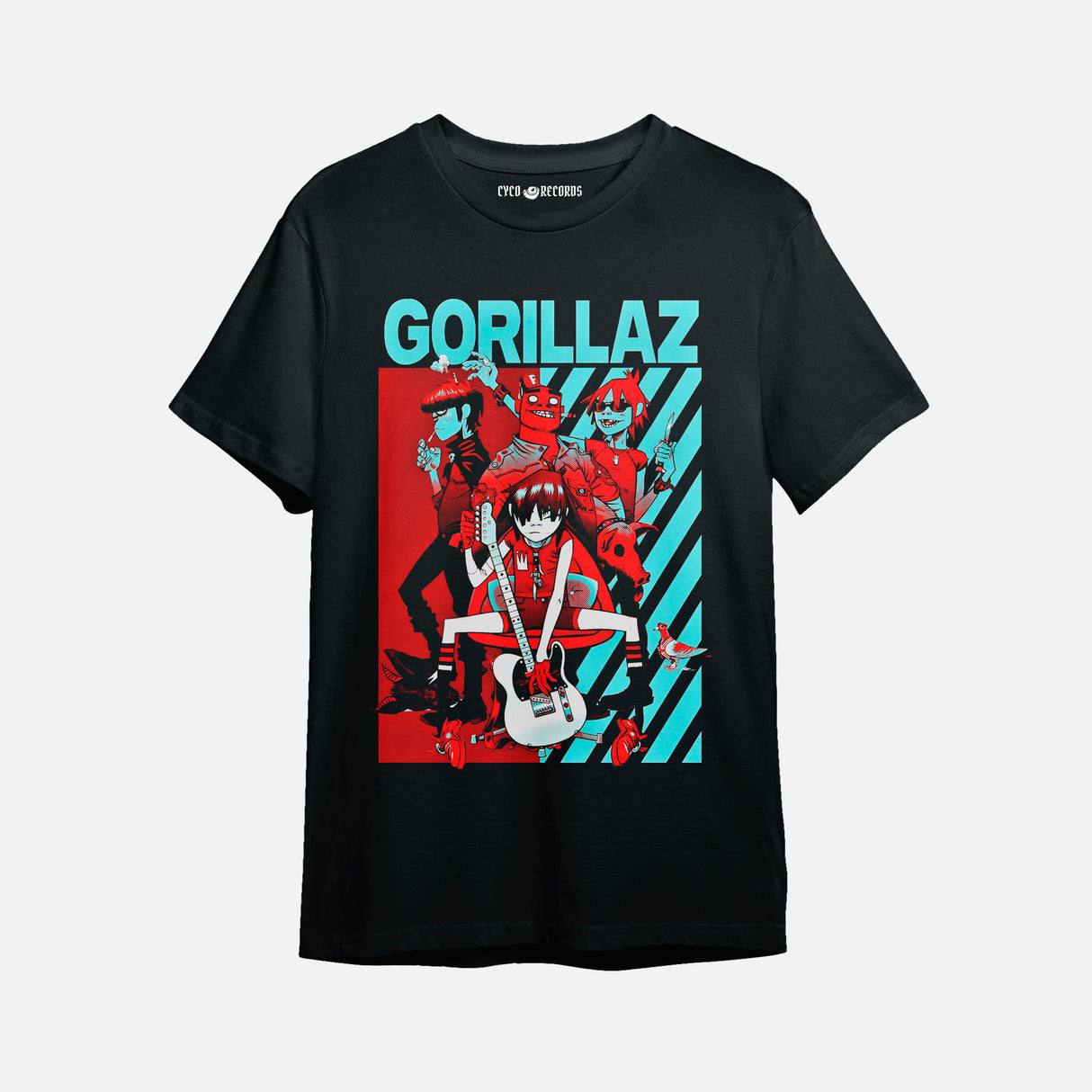 Gorillaz - Red and Cyan - Polera