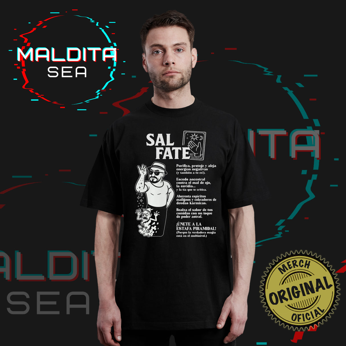 Sal Fate - Maldita Sea - Polera Negra