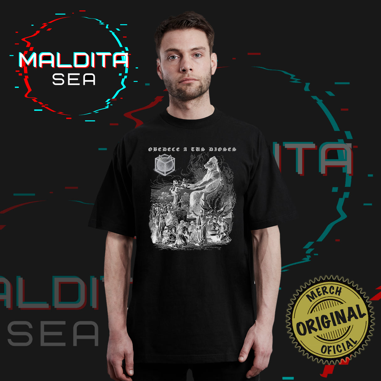 Moloch - Maldita Sea - Polera Negra