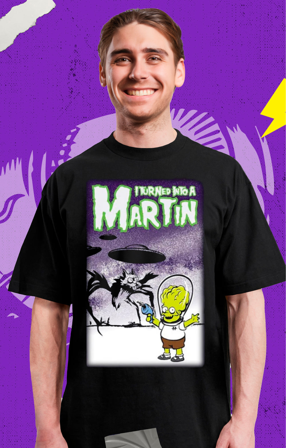 Los Simpsons - Misfits - Turned Into A Martin - Polera