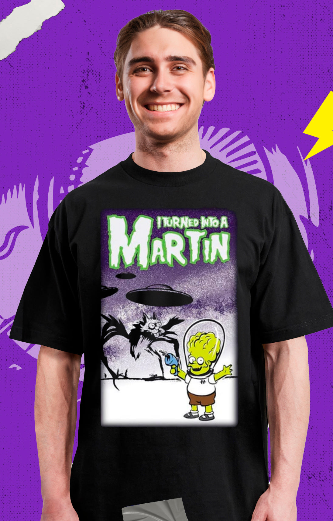 Los Simpsons - Misfits - Turned Into A Martin - Polera