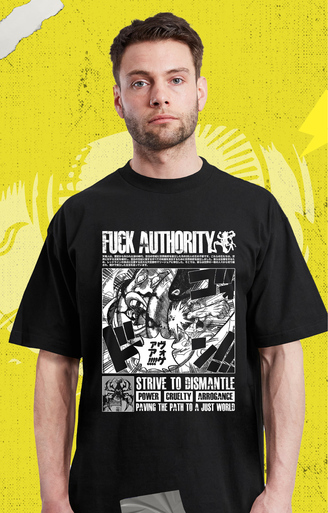 One Piece - Fuck Authority - Polera