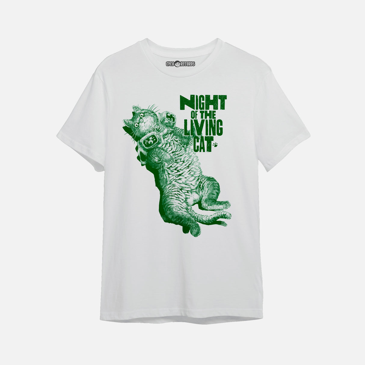 Night of the Living Cat - Green Cat - Polera