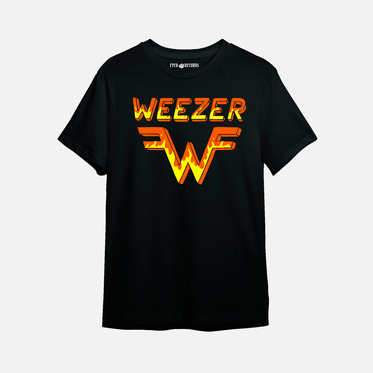 Weezer - flame logo - polera