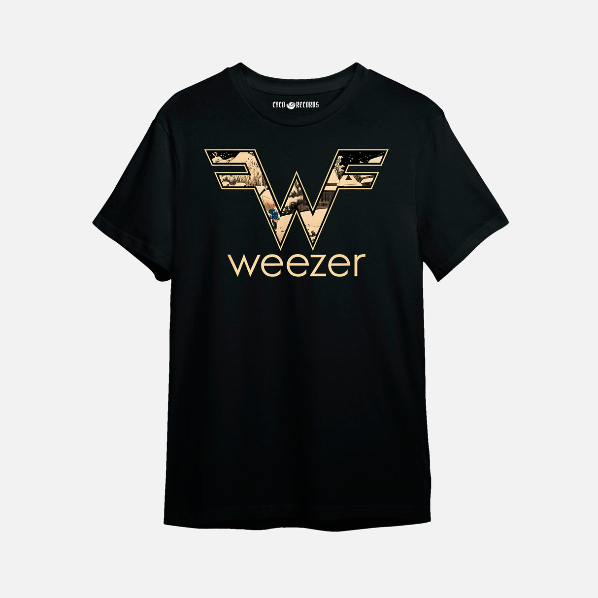 Weezer - logo paisaje - Polera