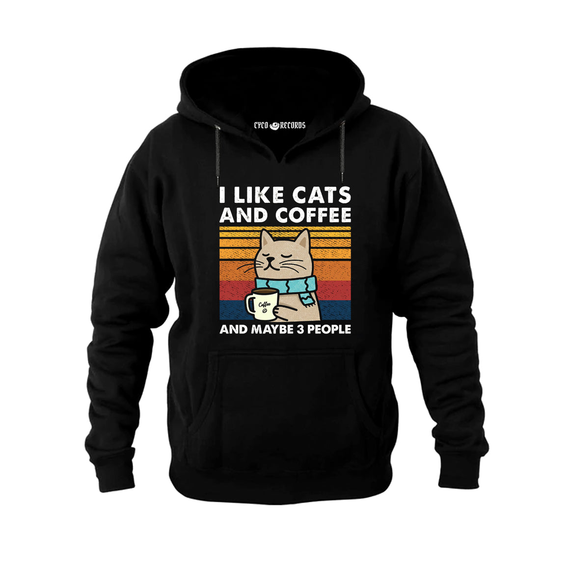 Gatos - I like Cats and Coffee - Poleron Canguro
