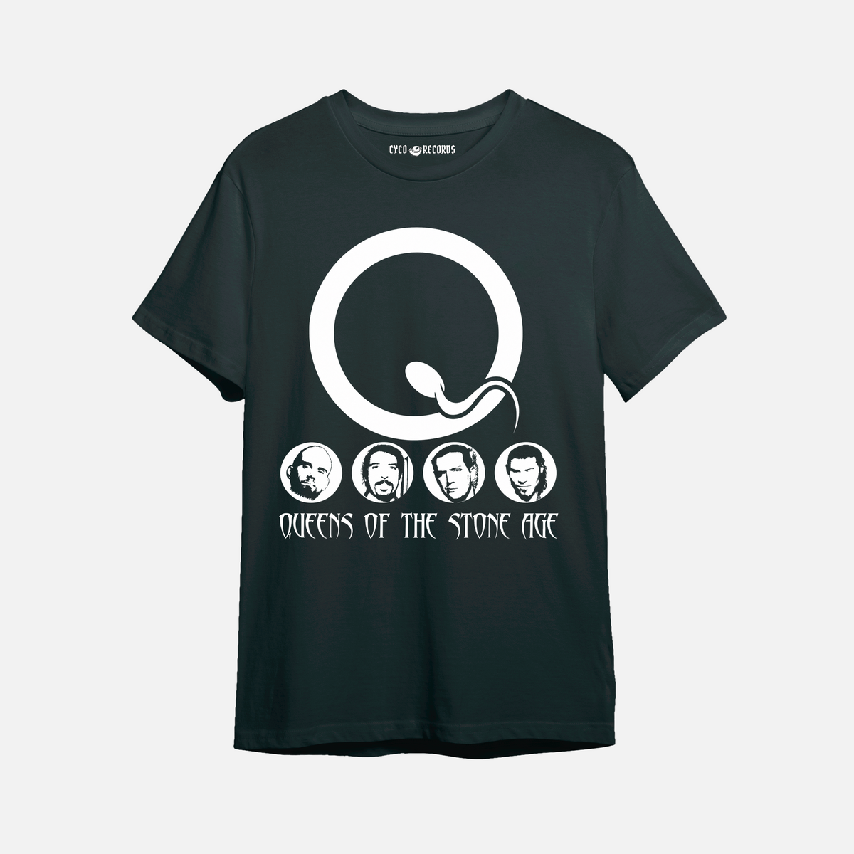 Queens Of The Stone Age - Logo y Caras - Polera
