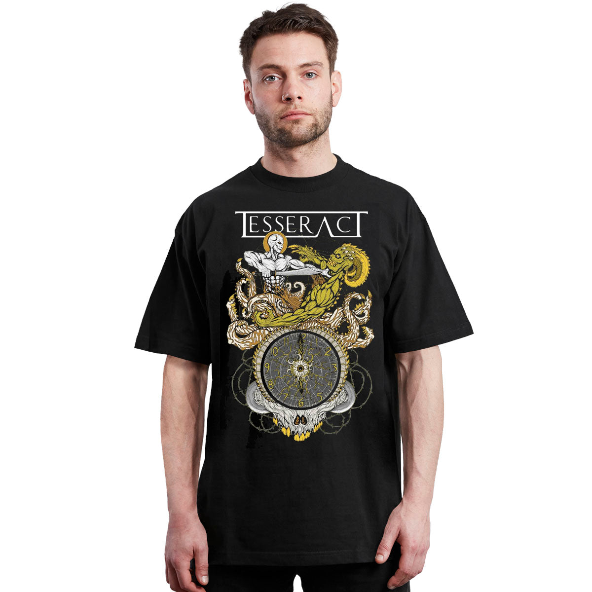 Tesseract - Clock - Metal - Polera