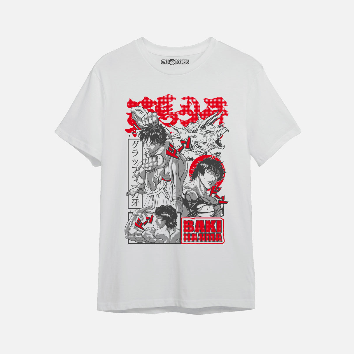 Baki Hanma - Dinosaur - Polera blanca