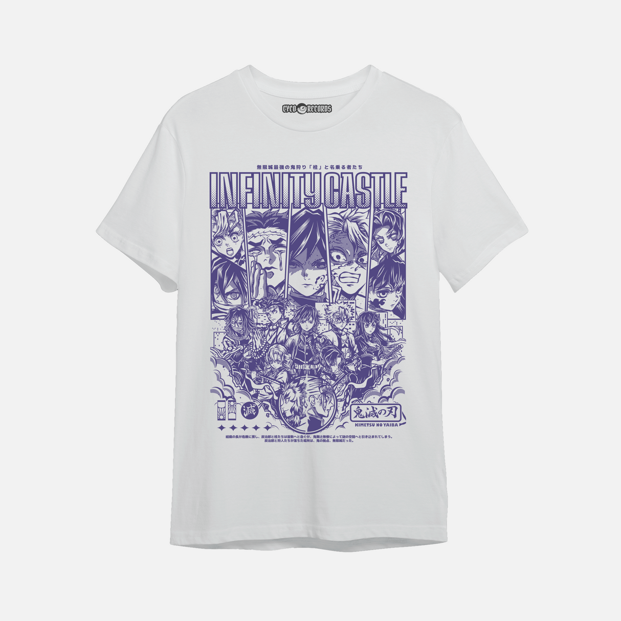 Demon Slayer - Castillo Infinito pilares - Polera blanca